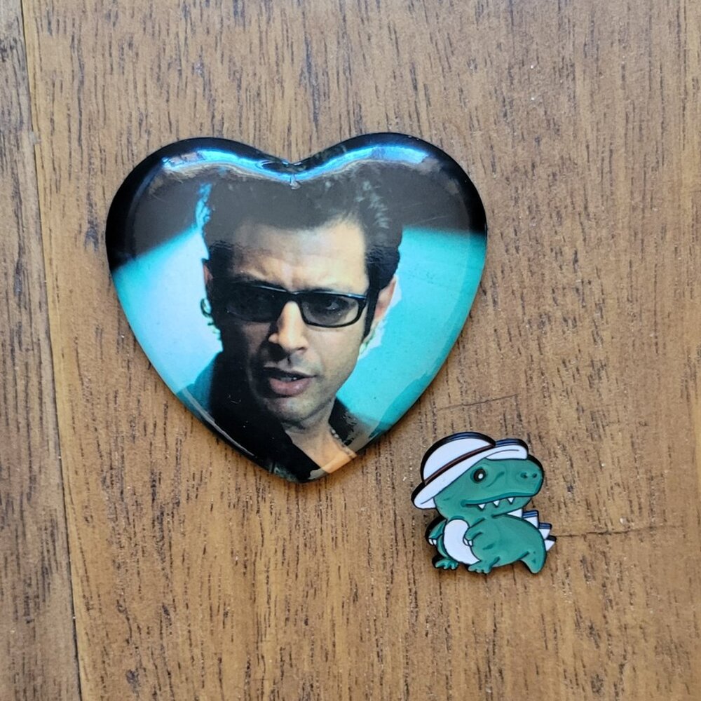 Jurassic Park Dinosaur Pin Lot 2pc